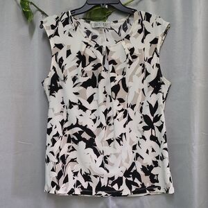 Kasper Women's Monochrome Abstract Blouse